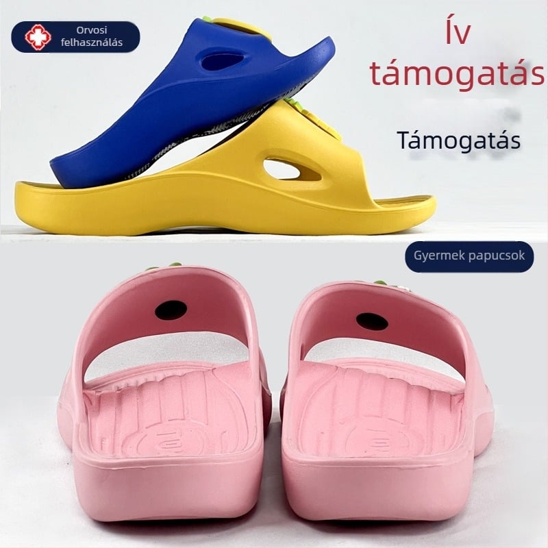Gyerekeknek arch-támogató papucs, uniszex, csúszásmentes, lúdtalp-korrekció, nyár