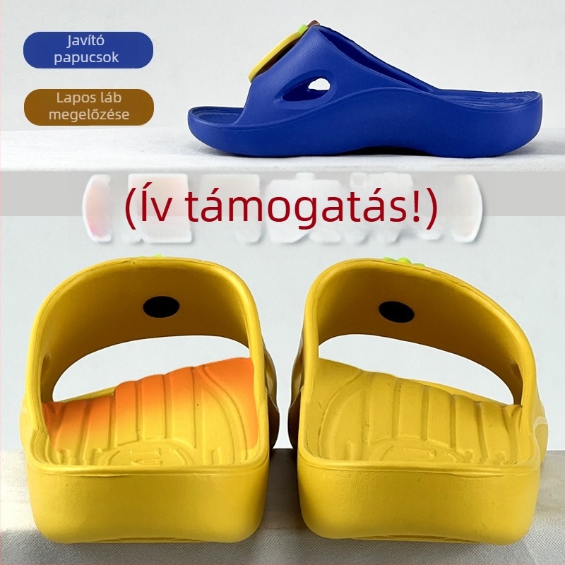 Gyerekeknek arch-támogató papucs, uniszex, csúszásmentes, lúdtalp-korrekció, nyár