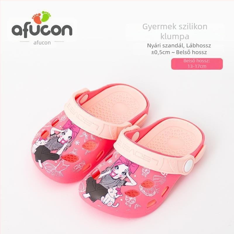 Aihukang Gyerekeknek zárt orrú szilikon szandál belső használatra, nyári papucs kicsiknek, puha talppal