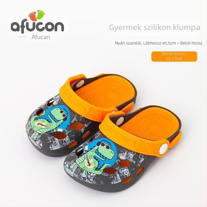 Aihukang Gyerekeknek zárt orrú szilikon szandál belső használatra, nyári papucs kicsiknek, puha talppal