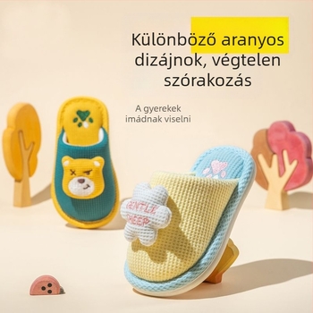 Családi papucsok – szülő és gyermek számára, meleg plüss otthoni papucs, négy évszakos