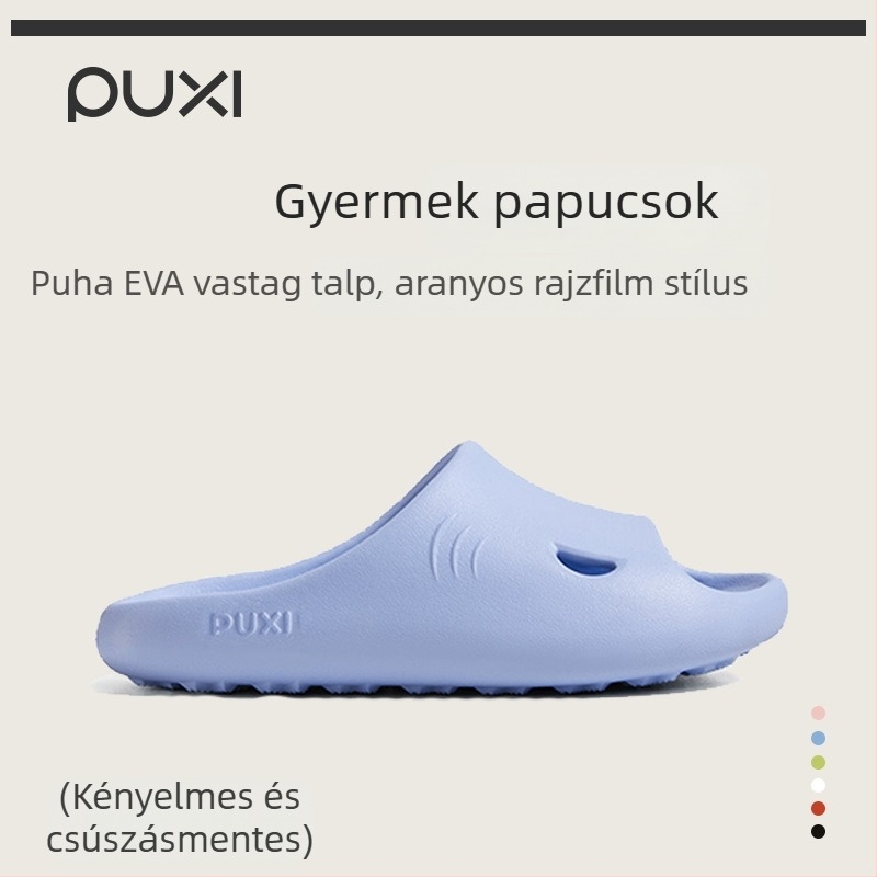 Kis cápa mintás gyerek szandál, puha talpú, csúszásmentes beltéri nyári papucs