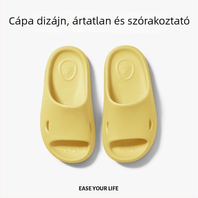 Kis cápa mintás gyerek szandál, puha talpú, csúszásmentes beltéri nyári papucs