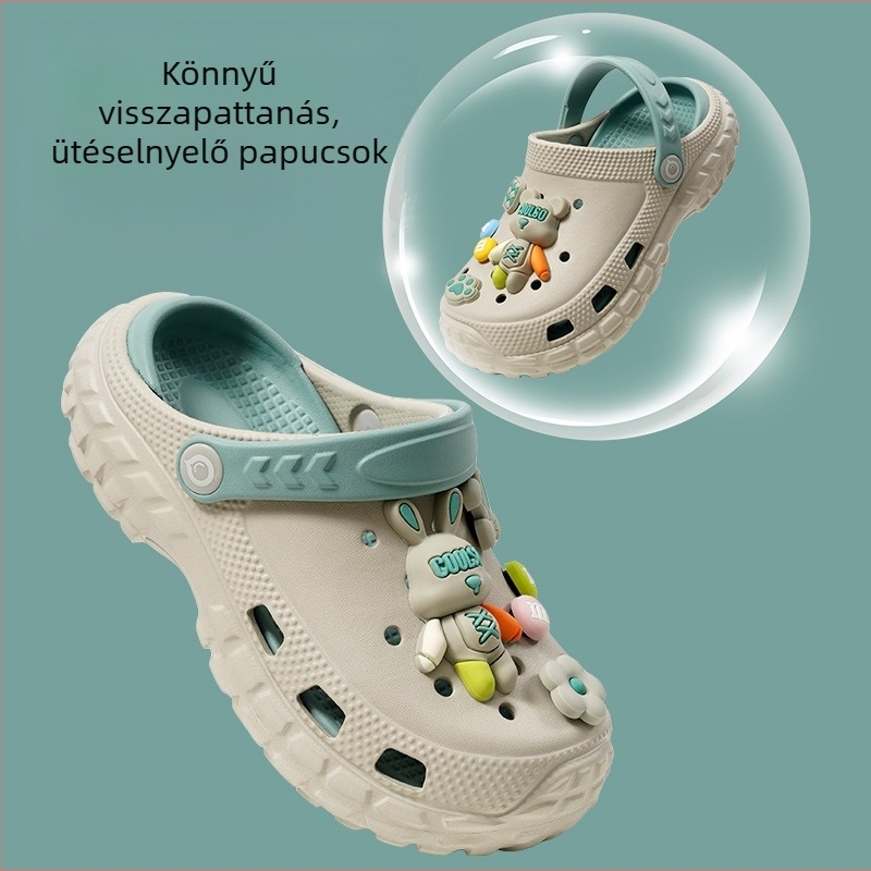 Gyerek EVA klumpa, uniszex, csúszásmentes, 4–16 éveseknek, nyár, strand