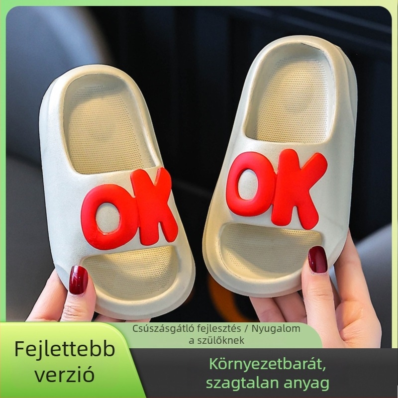 Gyerekeknek készült EVA felső- és EVA talpú flip-flopok, lélegzőek, csúszásmentes masszázspapucsok 4–12 éveseknek
