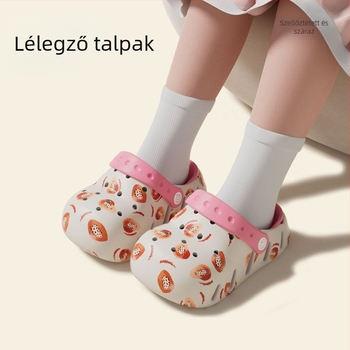 Rajzfilmszerű gyerekcipő lyukas felülettel, uniszex babacipő gyerekeknek, nyári fürdőcipő, csúszásmentes puha talppal