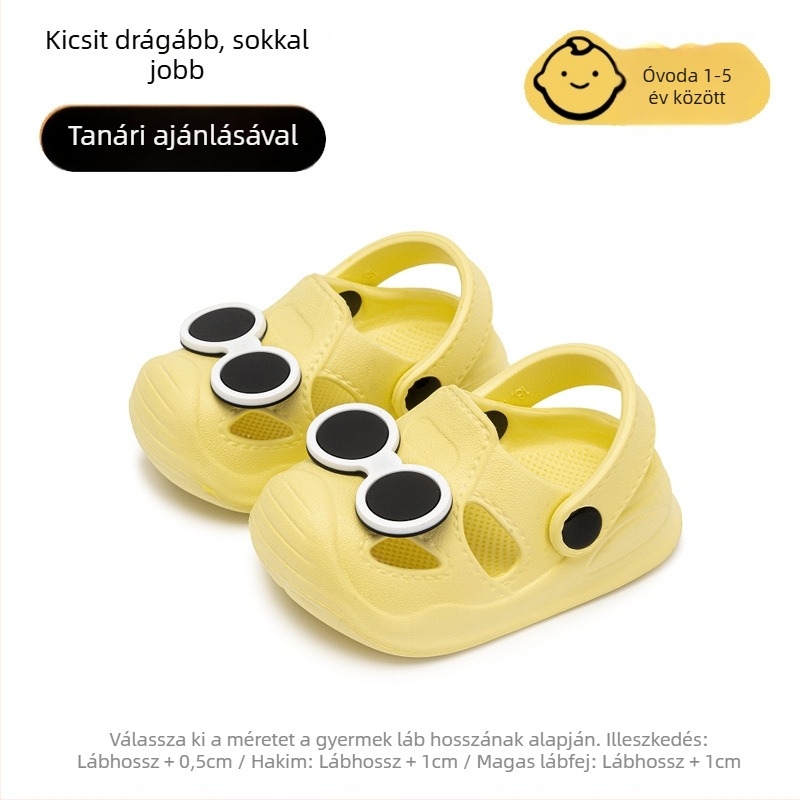 Gyerekeknek szóló nyári klógszerű szandálok - beltéri és kültéri viselet, csúszásmentes EVA talppal, puha talppal