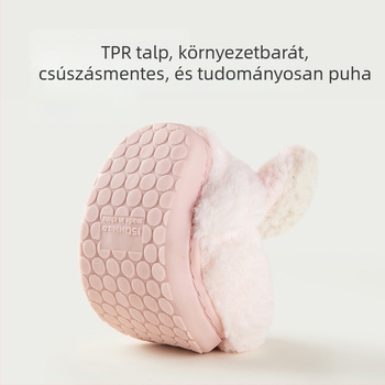 Gyerekeknek szóló nyuszis plüss papucs, felső raccoon velvet, bélés fleece, talp TPR