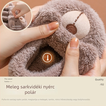 Bramler Téli gyerek pamut papucs hátsó sarokkal, zárt orral, meleg, csúszásmentes talppal