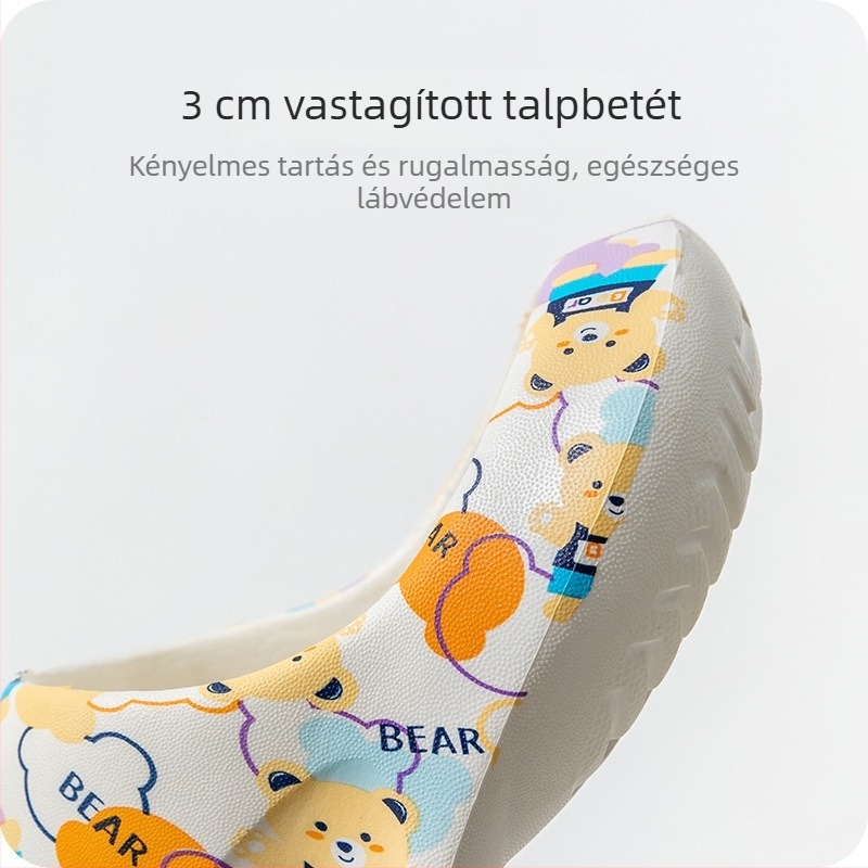 Gyerekeknek fürdőpapucs, nyár, uniszex, csúszásmentes, szagmentes, beltéri használatra, puha talppal
