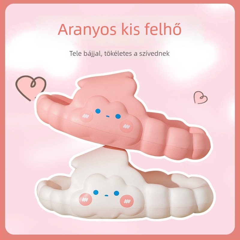 Lányok nyári EVA papucs, csúszásmentes felületű felhőmintázat, EVA felsőrész és EVA talp, 4–12 éveseknek