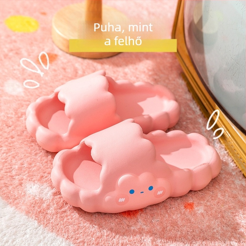 Lányok nyári EVA papucs, csúszásmentes felületű felhőmintázat, EVA felsőrész és EVA talp, 4–12 éveseknek