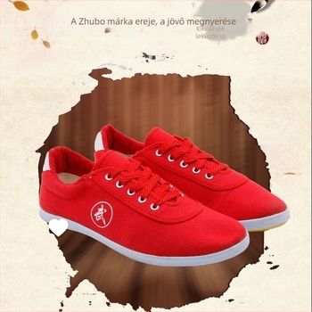 Double Star harcművészeti cipő, vászon felsőrész, gumitalp, légáteresztő, könnyű, csúszásmentes beltéri edzéshez