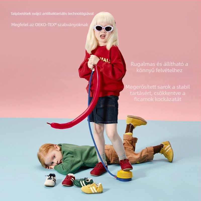 Top Star gyerekeknek vászoncipő - uniszex, őszi casual sneaker, csíkos, tépőzár, 6051