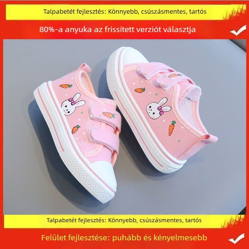 Fiúknak készült vászon sportcipő, pamut felső rész, rajzfilmszerű minta, 12-48 hónapos korosztály, tavasz-ősz szezon