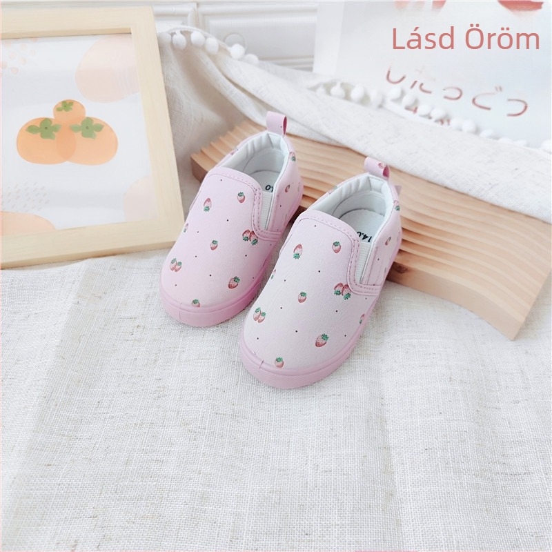 Tavaszi japán stílusú gyerek slip-on vászoncipő, puha talppal, uniszex