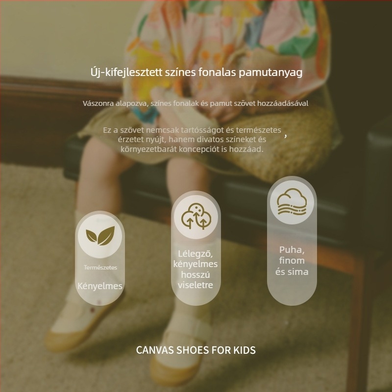 TOPSTAR Gyerek Vászoncipő - uniszex, Velcro-zár, alacsony bokavonal, vászon felsőrész, TPR talp