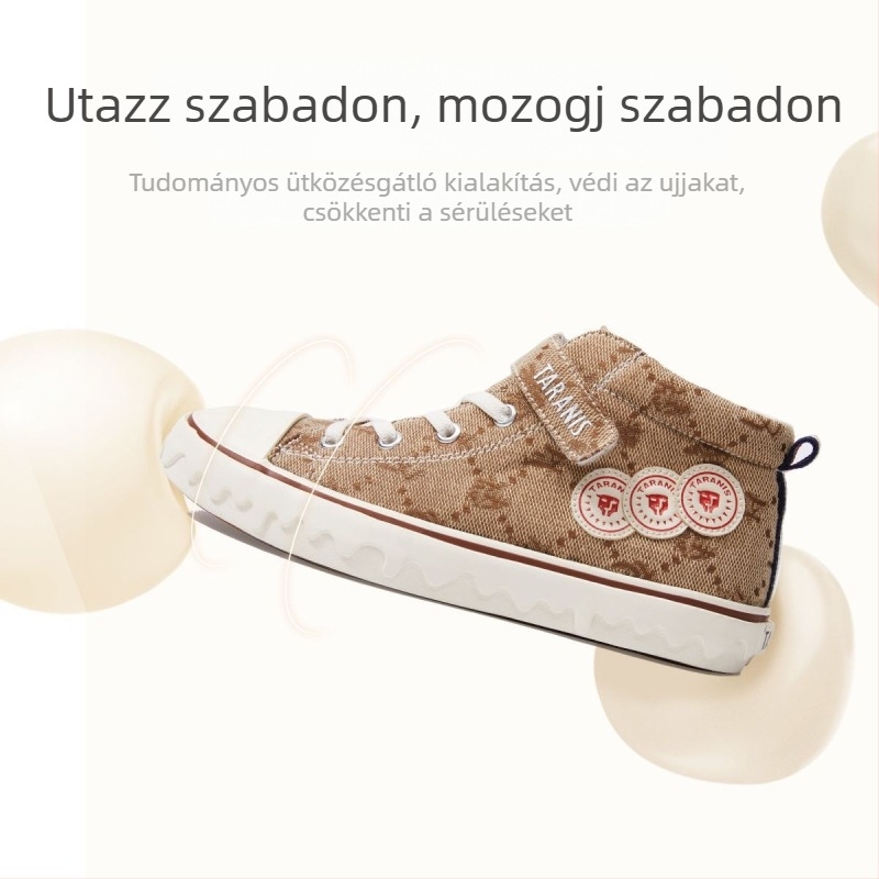 Tarannis Kids Őszi Magas Szárú Vászoncipők Fiúknak, Skate Cipők Diákoknak