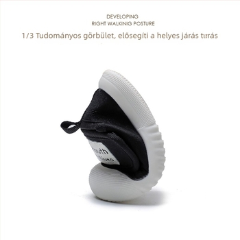 Jingqi Gyerekcipő 1–3 éveseknek — puha talpú, csúszásmentes vászon cipő Velcro-zárással