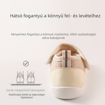 2024 téli újdonság babáknak és totyogóknak – csúszásmentes, puha talpú meleg, vastag bélelt beltéri cipő