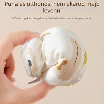 Pamut baba cipő fleece béléssel, puha talppal, 0–12 hónap, uniszex, őszi-téli