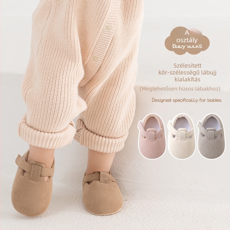 Kisbabák cipő pamut felsőrésszel, légáteresztő, csúszásmentes, kopásálló, alacsony talpú, Velcro-zárás, rácsos mintázat, 12–48 hónap között