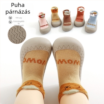Baba- és kisgyermekek belső cipői, tavasz–ősz, csúszásmentes, vízálló, puha gumitalppal, 12–36 hónaposaknak
