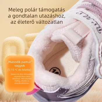 Bramil téli gyerekcipő rajzfilm motívummal, 12–36 hónap, Velcro-zár, puha talp, csúszásmentes
