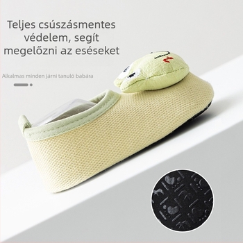 Uniszex csecsemőcipő a járás tanulásához, PVC felső, légáteresztő, rajzfilm minta, 12–36 hónap