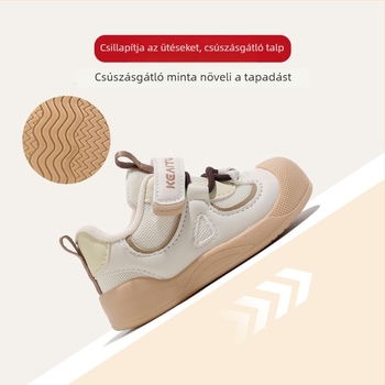 Járócipők kisgyermekeknek, lélegző pamut felsőrész, csúszásmentes és kopásálló talp, Velcro-zárás, alacsony boka, 12–48 hónapos korosztálynak