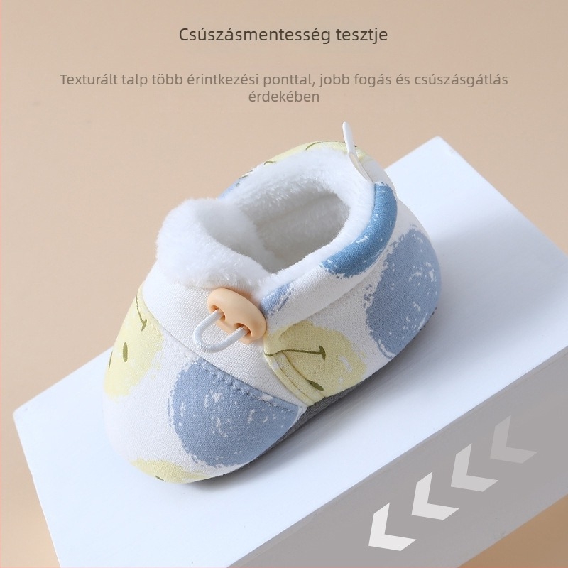 Kisgyermekek téli cipői - Uniszex, Szövött felsőrész, Vastag meleg bélés, Csúszásmentes talp, Rugalmas zárás