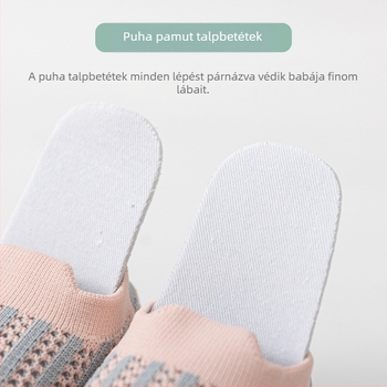 12–36 hónapos babacipő – légáteresztő hálós felsőrész, puha talp, csúszásmentes nyári cipő