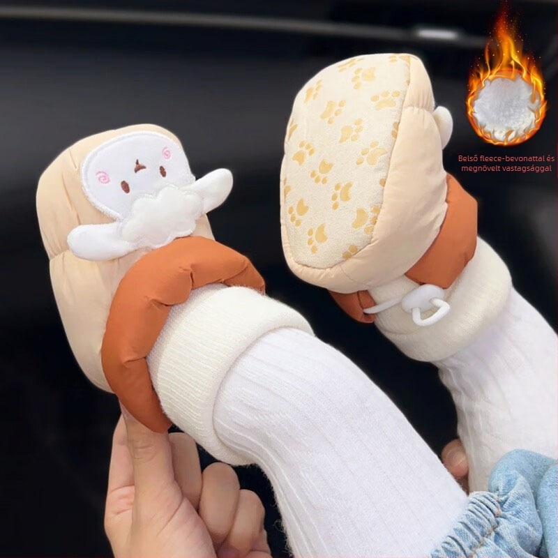 Kisgyermek cipő 6–12 hónaposoknak: puha talp, fleece bélés, vízálló pamut, csúszásmentes talp, meleg téli viselet