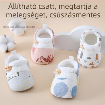 Gyerek téli cipő - uniszex, textil felső rész, vastag meleg szigetelés, csúszásmentes talp, rugalmas zárás, 12–36 hónap