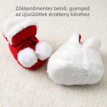 2023 téli baba pamutcipő, puha talppal, fleece-béléses, vastag, az első lépésekhez