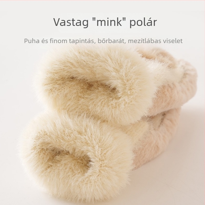 Újszülött beltéri cipő és zokni szett, téli fleece-bélés, csúszásmentes talp, rajzfilm mintával