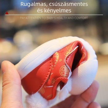 Baba és kisgyermek cipők tigris fej dizájnnal, Velcro-zárás, felsőrész mikrohbőr, bélés velúr, csúszásmentes, kopásálló, melegen tart, 12–36 és 24–48 hónapos korosztálynak, őszi-téli