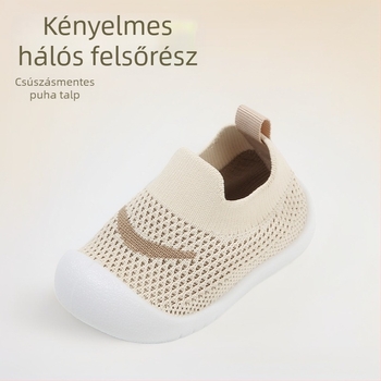 Baba- és kisgyermek cipők – Uniszex, hálós felsőrész, légáteresztő, csúszásmentes, 12–36 hónap