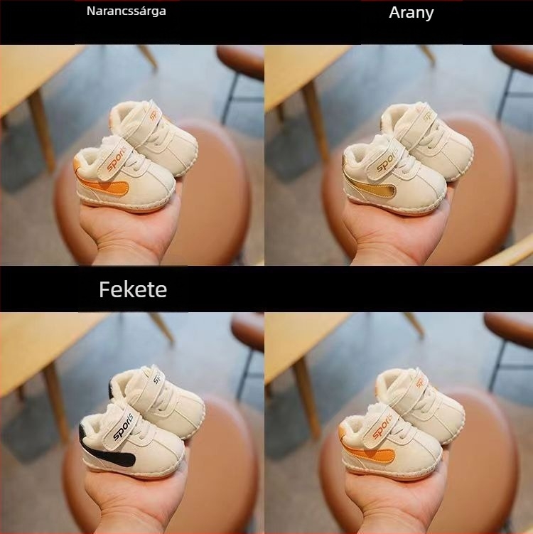 Téli gyerekcipő Ultrafilm bőr felsőrésszel, meleg bélés, csúszásmentes talp, Velcro zárás, 12-36 hónapos korig