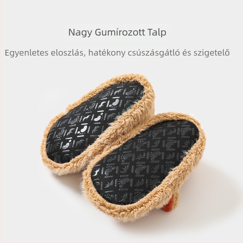 Baba anti-slip puha talpú cipő, őszi–téli, aranyos rajzfilm mintával