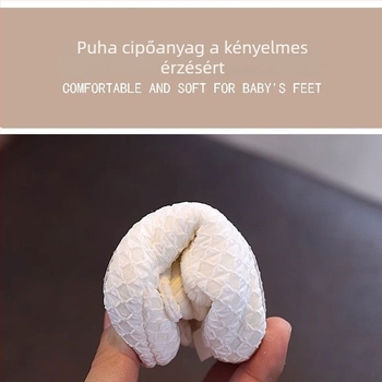 Csecsemő zoknis cipő puha talppal, meleg pamut béléses téli cipő 6–12 hónaposoknak