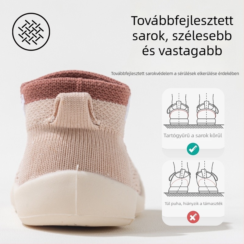 Jingqi babacipő és zokni, tavasz–ősz stílus, csúszásmentes, puha talppal, 12–36 hónaposoknak, beltéri és kültéri használatra