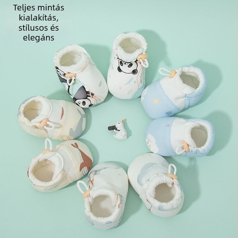 Baba járócipő, 0–12 hónap, puha talpú, uniszex, tavasz–ősz, csúszásmentes