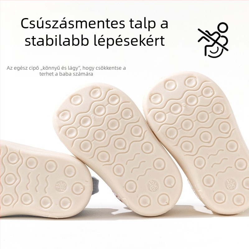 Baba- és kisgyermekcipő - hálós felsőrész, puha csúszásmentes talp, légáteresztő, vízálló, 12–36 hónap, minden évszak