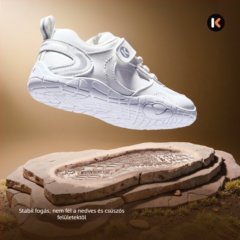 Cartoon Bunny gyerek sportcipő, műbőr felsőrész, Velcro-zár, alacsony szár, csúszásmentes talp, 12–36 hónap