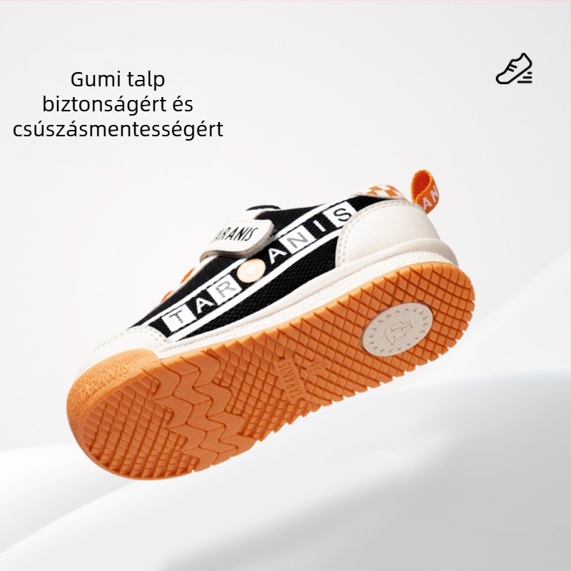 Totyogó cipők, légáteresztő mikroszálas bőr felsőrész, Velcro-zárás, alacsony szár, uniszex, csúszásmentes természetes gumi talp, 12–36 hónaposoknak