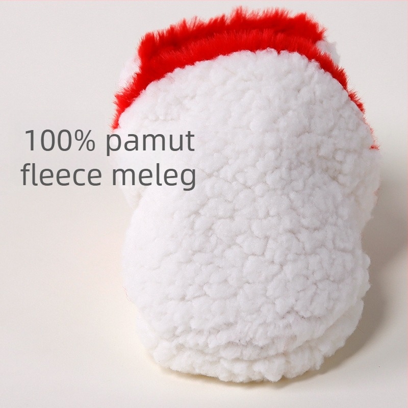 Baba melegen bélelt beltéri cipő műnyúlszőrrel, rajzolt minta, 12–36 hónap, tél, csatokkal záródó