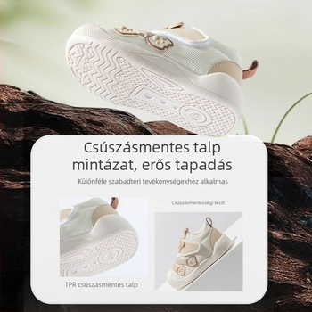 Bramiller Uniszex tanulócipő, felsőrésze kötött anyagból, Microfiber bőr, Légáteresztő, Csúszásmentes, Kopásálló, Velcro-zár