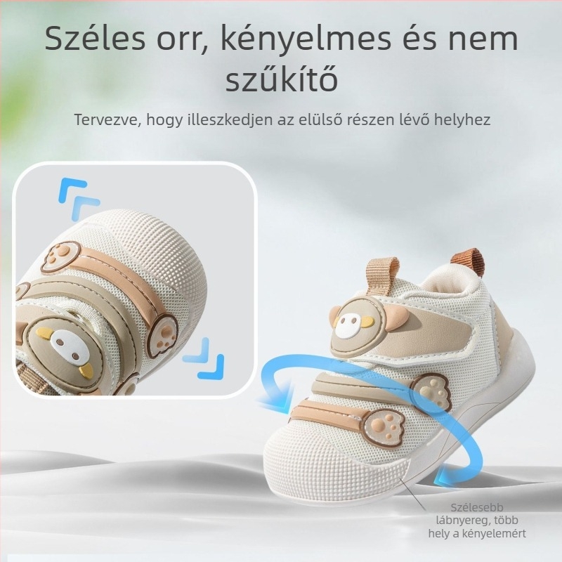 Bramiller Uniszex tanulócipő, felsőrésze kötött anyagból, Microfiber bőr, Légáteresztő, Csúszásmentes, Kopásálló, Velcro-zár