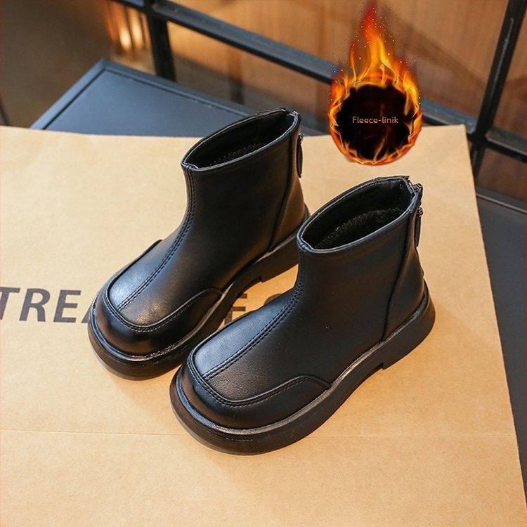 Gyerekeknek szóló Martin csizma, mikroszálas bőr felső rész, Velcro zárás, műszőrrel bélelt talp, őszi-téli lábbeli